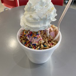 a bowl of ice cream and sprinkles a bowl of ice cream and sprinkles