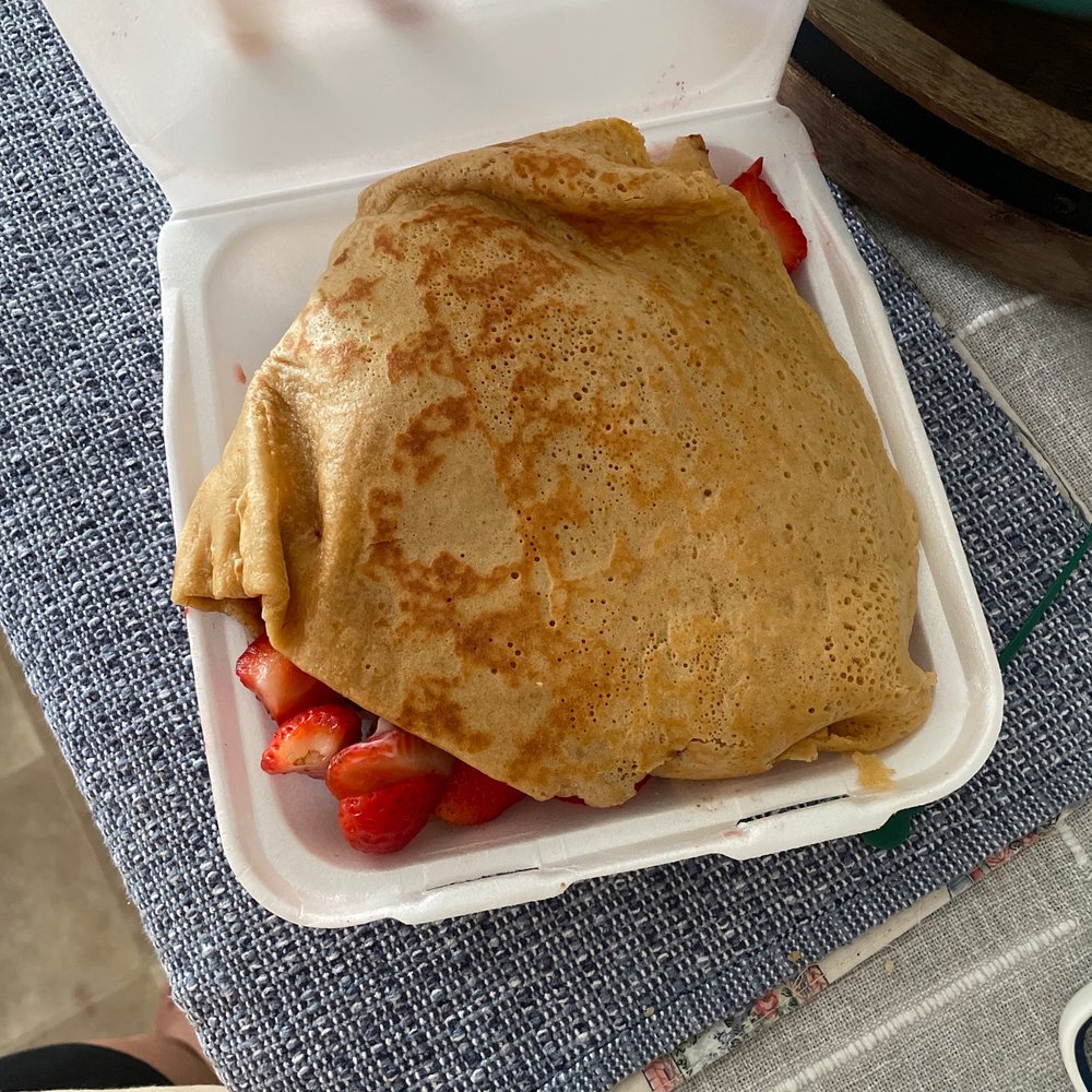 Bionicos Plus - a pancake in a styrofoam container - Desserts Near Me - Downey, California