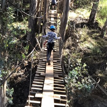 Skyline Hawaii - Wobbly fun suspension bridge. Try it no handed! - Tours Near Me - Kula, Hawaii Skyline Hawaii - Wobbly fun suspension bridge. Try it no handed! - Tours Near Me - Kula, Hawaii