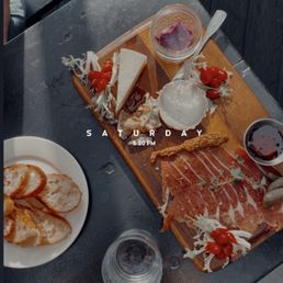 Charcuterie meats and cheeses