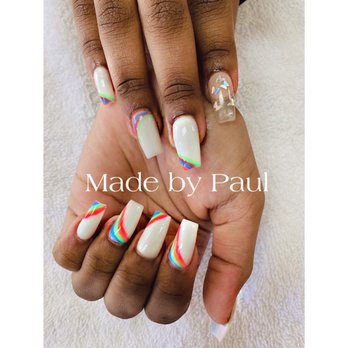 Enjoy Nails & Spa - Rainbow nails with butterflies - Nail Salons Near Me - Arlington, Texas Enjoy Nails & Spa - Rainbow nails with butterflies - Nail Salons Near Me - Arlington, Texas