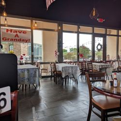 Ample indoor seating with power outlets close by.