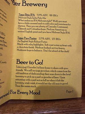 Menu photo 6 Blind Tiger Brewery & Restaurant Topeka, KS