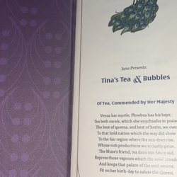 Tina’s Tea And Bubbles - Menu