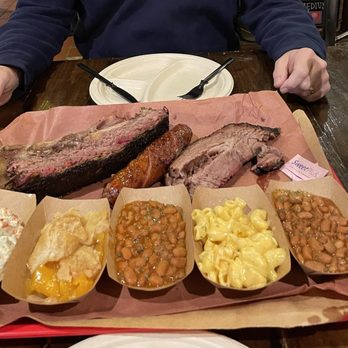 Terry Black's Barbecue - Beef Rib, Sausage, Brisket, Potato Salad, Mac n Cheese, Beans and Peach Cobbler - Barbeque Near Me - Austin, Texas Terry Black's Barbecue - Beef Rib, Sausage, Brisket, Potato Salad, Mac n Cheese, Beans and Peach Cobbler - Barbeque Near Me - Austin, Texas