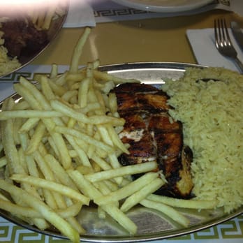 Ferry St. Barbecue - Grilled Salmon w/ fries and rice - Barbeque Near Me - Newark, New Jersey