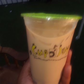 Cup O' Joy - This CARAMEL MILK TEA is amazinggg - Coffee & Tea Near Me - Los Angeles, California