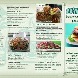 Real At O’Neill’s - Menu Page One
