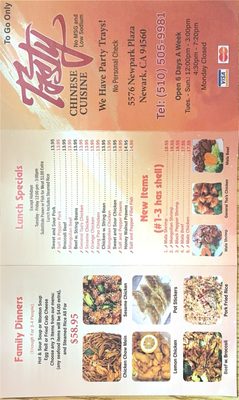 Menu photo 7 Tasty Chinese Kitchen Newark, CA