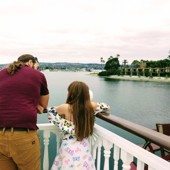 Bahia Resort Hotel - My husband and daughter on top deck of the boat ride included with the resort! - San Diego, CA
