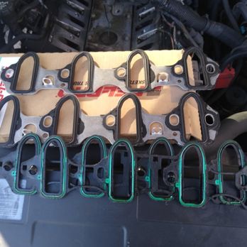 Jarvis Enterprises - Comparison of intake gaskets. Original gaskets after many heat cycling's compress allowing an air leak causing ,P0171, P0174 lean codes - Auto Repair Near Me