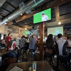 St Andrews Bar & Grill - Fans watching soccer ~ full house
