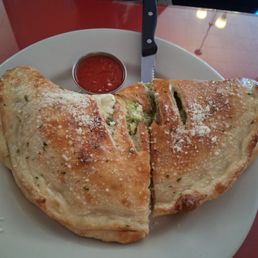 Chicken Pesto calzone