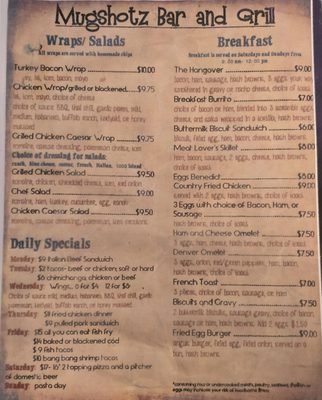 Menu photo 1 Mugshotz Pewaukee, WI