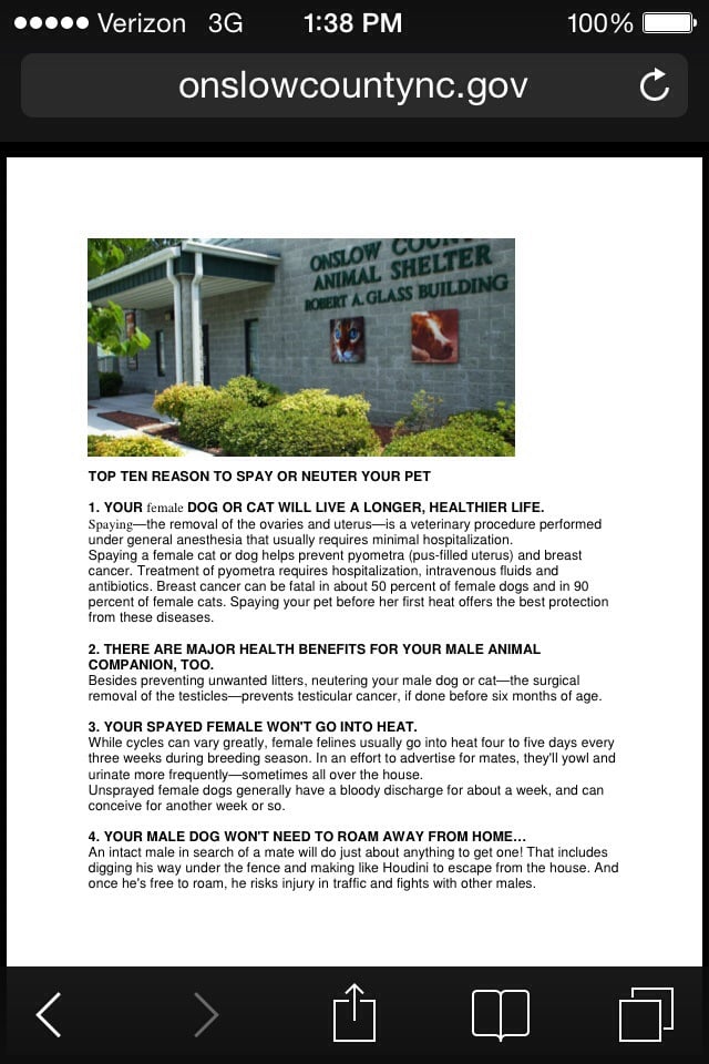 Onslow County Animal Services Image