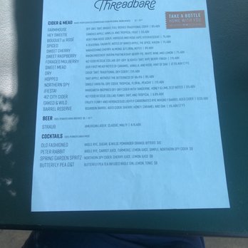Threadbare Cider House - Sunday brunch drink menu 7/26/20 - Pizza Near Me - Pittsburgh, Pennsylvania Threadbare Cider House - Sunday brunch drink menu 7/26/20 - Pizza Near Me - Pittsburgh, Pennsylvania