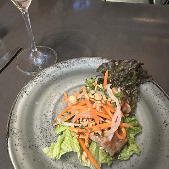 Charcoal - Pork belly lettuce cups - New American Near Me - Edmonds, Washington Charcoal - Pork belly lettuce cups - New American Near Me - Edmonds, Washington
