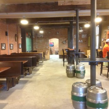 Quarry Brewing - Basement setting with church pews as booths. - Breweries Near Me - Butte, Montana Quarry Brewing - Basement setting with church pews as booths. - Breweries Near Me - Butte, Montana