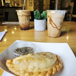 Beef empanada with dulce de leche