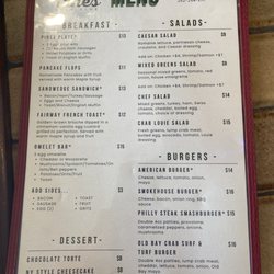 The Pines at Elizabeth City Golf Course - Menu