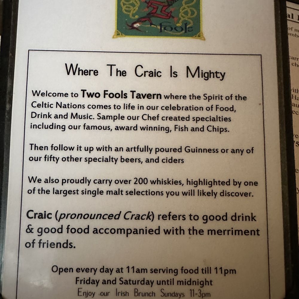 Two Fools Tavern - Craic description. - Irish Near Me - Albuquerque, New Mexico Two Fools Tavern - Craic description. - Irish Near Me - Albuquerque, New Mexico