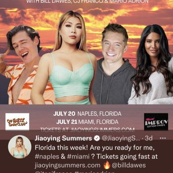 Miami Improv Comedy Club and Dinner Theater - Comedy Clubs Near Me - Doral, Florida