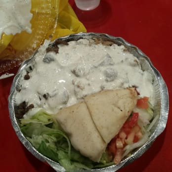 The Halal Guys - Halal Classic with extra white sauce! $9.95 - Halal Near Me - Costa Mesa, California The Halal Guys - Halal Classic with extra white sauce! $9.95 - Halal Near Me - Costa Mesa, California
