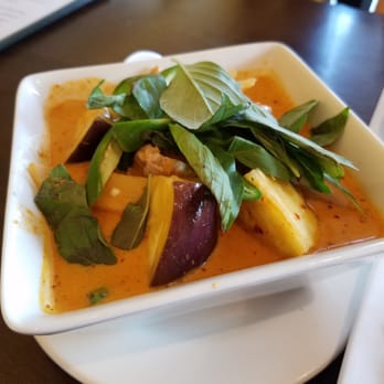 Chada Thai - Red Curry (w/ chicken) Yummy with nice portions of eggplant! - Thai Near Me - Garden Grove, California Chada Thai - Red Curry (w/ chicken) Yummy with nice portions of eggplant! - Thai Near Me - Garden Grove, California