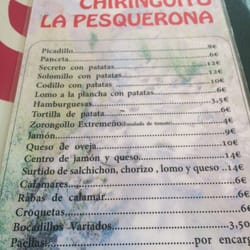La Pesquerona - Carta