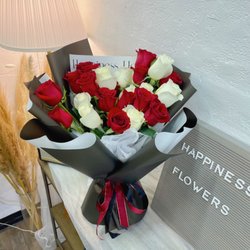 Happiness Flowers - Red and white