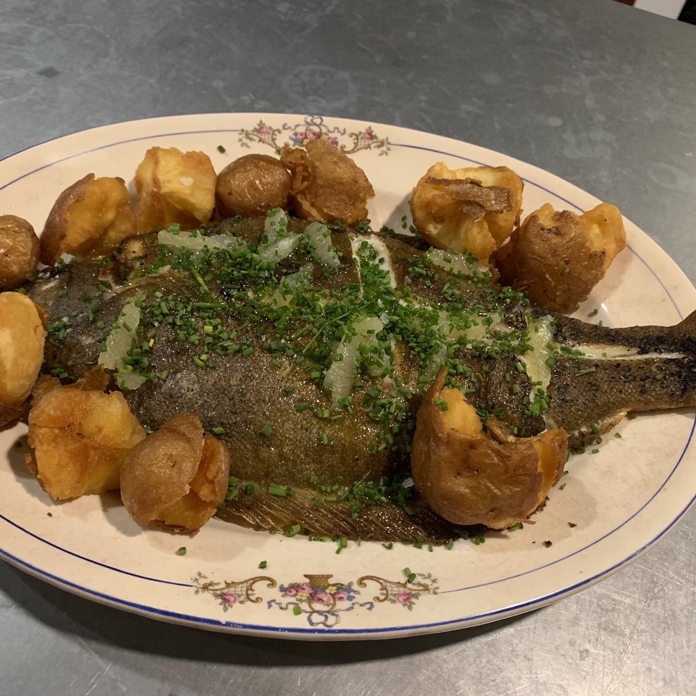 Whitecrest Eatery - Flounder with potatoes - New American Near Me - Stonington, Connecticut Whitecrest Eatery - Flounder with potatoes - New American Near Me - Stonington, Connecticut