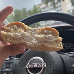 Sesame seed bagel toasted with cc