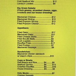 R Landry's - NEW DEIVE THRU MENU