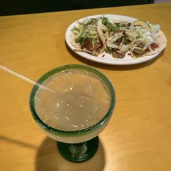 Lime Margarita And Three Veggie Tacos