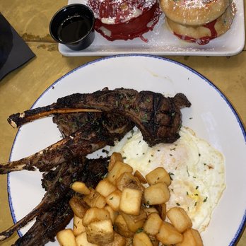 Taste Bar + Kitchen - Red velvet waffles and fruity pebbles waffles - Cocktail Bars Near Me - Houston, Texas Taste Bar + Kitchen - Red velvet waffles and fruity pebbles waffles - Cocktail Bars Near Me - Houston, Texas