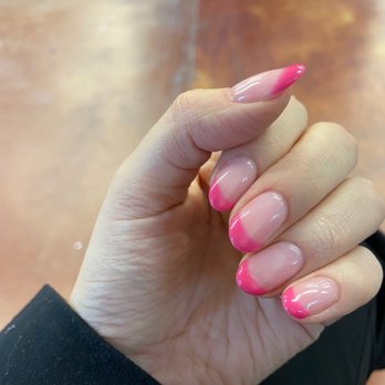 Lumera Nail Salon - Paiges nails- hot pink tip French manicure - Nail Salons Near Me - Chicago, Illinois Lumera Nail Salon - Paiges nails- hot pink tip French manicure - Nail Salons Near Me - Chicago, Illinois