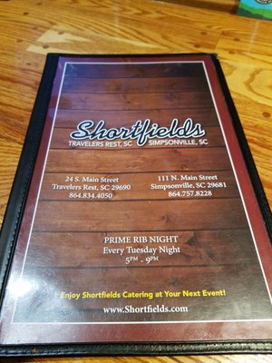 Menu photo 2 Shortfields Travelers Rest, SC