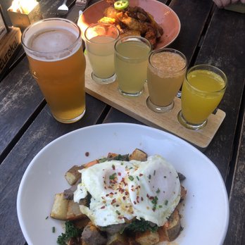 Eureka! - Steak and Steak N Eggs Brunch , mimosa flight and an IPA - American Near Me - San Diego, California Eureka! - Steak and Steak N Eggs Brunch , mimosa flight and an IPA - American Near Me - San Diego, California