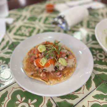 Holbox - Smoked Kanpachi Tostada - Latin American Near Me - Los Angeles, California Holbox - Smoked Kanpachi Tostada - Latin American Near Me - Los Angeles, California