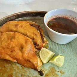 Ate one taco before realizing I needed to document my meal with a photo! :)