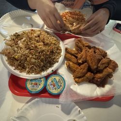 Cafe J - 20 wings with Shrimp Fried Rice