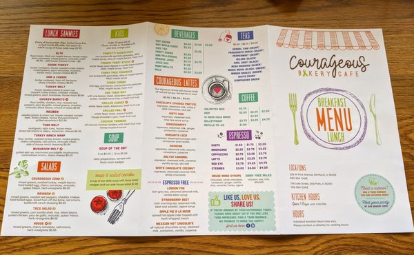 Menu photo 5 Courageous Bakery & Cafe Oak Park, IL