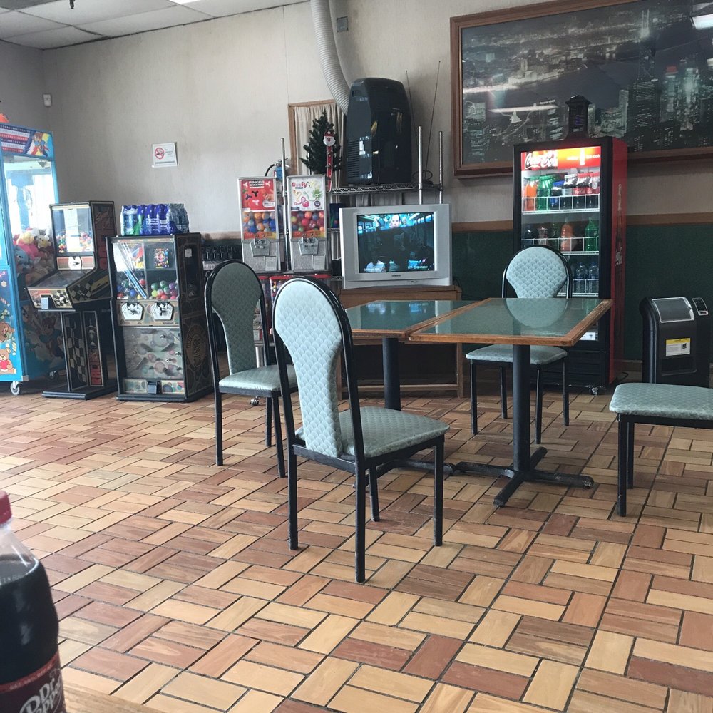 the inside of a fast food restaurant the inside of a fast food restaurant