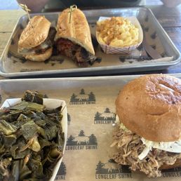 Spicy brisket Philly and Pulled Pork Sandwich