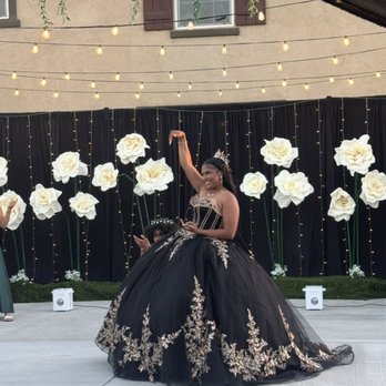 Inland Empire Rentals - 10 ft black curtain backdrop - Party Equipment Rentals Near Me