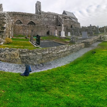 Corcomroe Abbey - Panorama photo of the outside of Corcomroe Abbey. - Landmarks & Historical Buildings Near Me