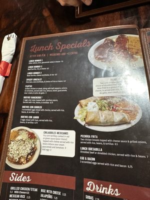 Menu photo 2 Lopez Grill Mexican Restaurant Muskogee, OK