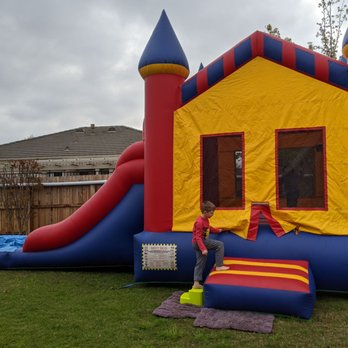 Bouncey House Rentals - For reference, this is the red castle combo bouncer, and my tall 5 year old climbing into it. Fun as always! - Party Equipment Rentals Near Me - Roseville, California Bouncey House Rentals - For reference, this is the red castle combo bouncer, and my tall 5 year old climbing into it. Fun as always! - Party Equipment Rentals Near Me - Roseville, California