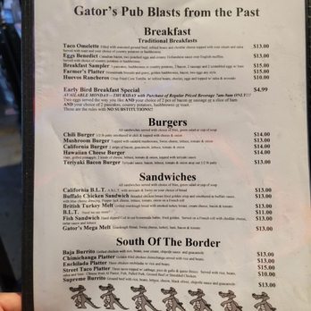 Gators Pub & Eatery - Menu (April 2022) - Sports Bars Near Me - Tigard, Oregon Gators Pub & Eatery - Menu (April 2022) - Sports Bars Near Me - Tigard, Oregon