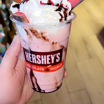 Hershey’s Chocolate World - Strawberry chocolate shake! - Chocolatiers & Shops Near Me - New York, New York Hershey’s Chocolate World - Strawberry chocolate shake! - Chocolatiers & Shops Near Me - New York, New York